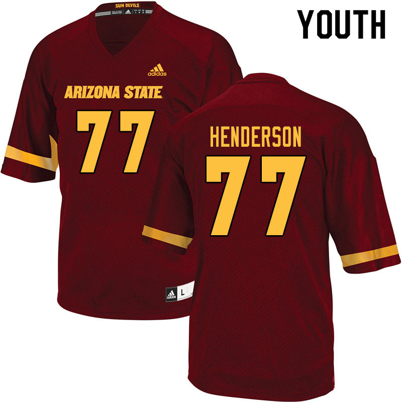 Youth #77 LaDarius Henderson Arizona State Sun Devils College Football Jerseys Sale-Maroon - Click Image to Close